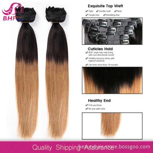 hot new product triple weft clip in hair extension